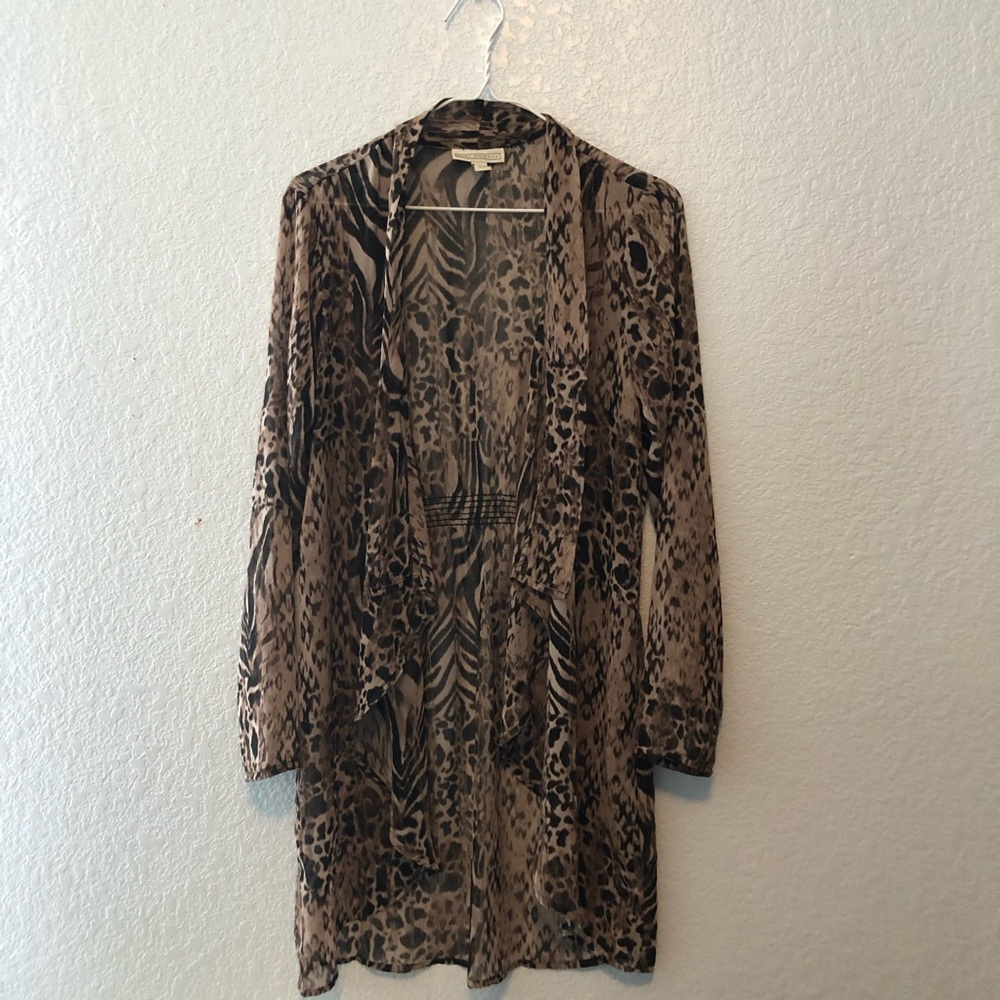 Leopard Print Sheer Cardigan